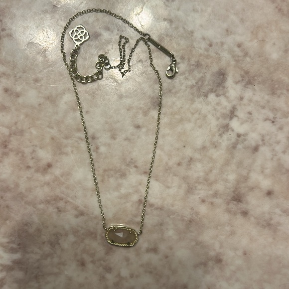 Kendra Scott Gold Rose Quartz Necklace - Picture 2 of 5